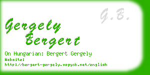 gergely bergert business card